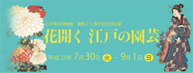 江戸東京博物館　開館20周年記念特別展 花開く　江戸の園芸